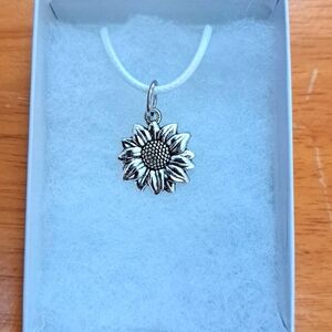 Silver Sunflower Necklace